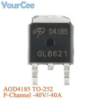 MOSFET Canal-N AOD4184L (D4184) SMD TO-252 40V 50A (Opciones AOD40x disponibles) - Lote 5/20 Piezas
