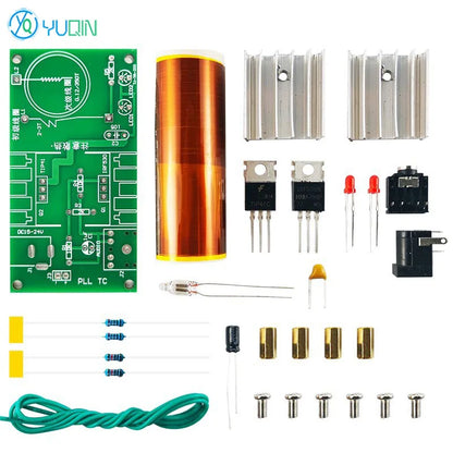 Kit DIY Bobina Tesla Divertida con Arco y Audio - Producción/Ensamblaje Electrónico Experimental (Soldar)