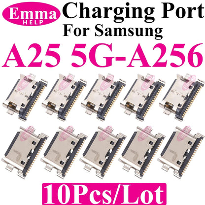 10 Uds conector de puerto de carga Original para Samsung A15 A05S A25 A35 A55 A13 A04S A14 A23 A33 A24 A34 A54 A53 Pin de cargador USB Plu