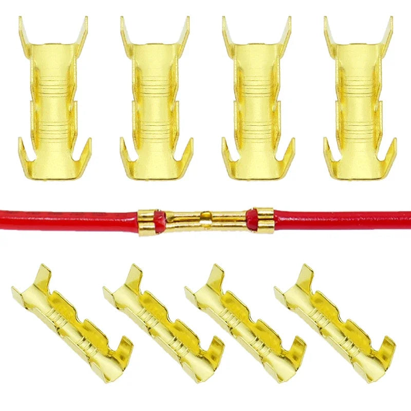 Conector Terminal Rápido Forma U 453 (Diente Pequeño, Fascia) para Cable 0.5-1.5mm² (50 Unidades)