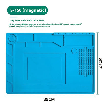 Alfombrilla Silicona Multifuncional Gruesa Magnética Antiestática Resistente Temperatura para Reparación Electrónica/Placa Base IC