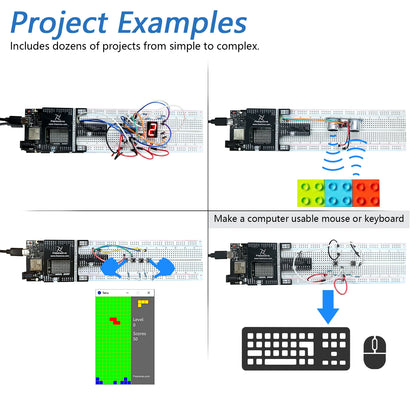 Kit Inicio Freenove Super para Arduino UNO R4 WiFi Mini (V5, ARM Cortex-M4, 172 Items, 60 Proyectos, Tutorial 305 Págs)