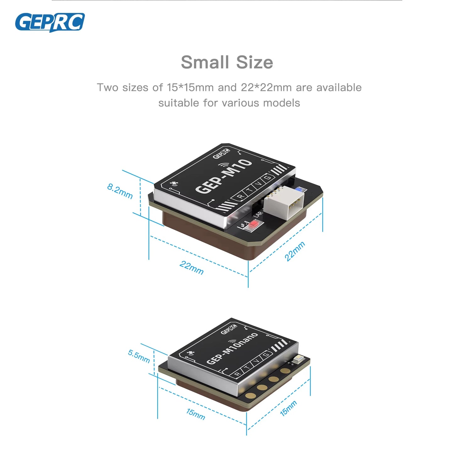 Módulo GPS GEPRC Serie GEP-M10 con Chip Flash, Magnetómetro QMC5883, Barómetro DPS310 y Capacitor Farad para Drones RC