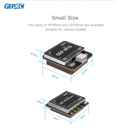 Módulo GPS GEPRC Serie GEP-M10 con Chip Flash, Magnetómetro QMC5883, Barómetro DPS310 y Capacitor Farad para Drones RC