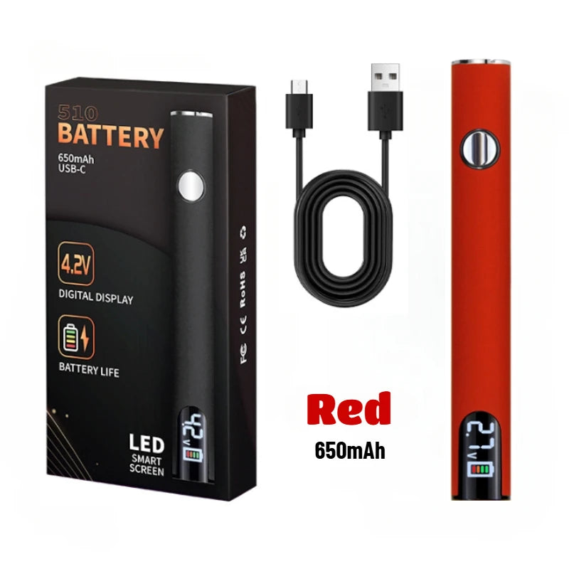 Kit Cautín Recargable USB (Batería Varilla Conector 510) Display LED, Voltaje Ajustable 3 Niveles, Herramienta DIY Reparación