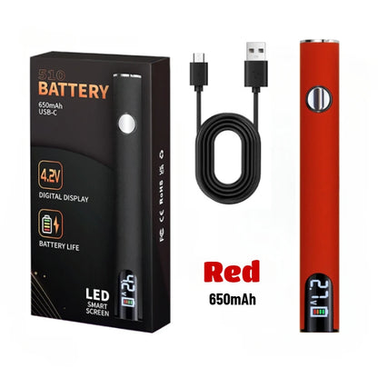 Kit Cautín Recargable USB (Batería Varilla Conector 510) Display LED, Voltaje Ajustable 3 Niveles, Herramienta DIY Reparación
