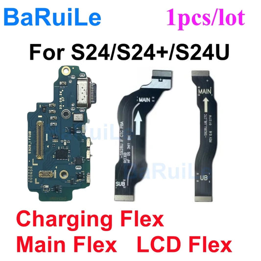 Para Samsung S24 Ultra S25 Plus S928B S926B S921B S928 S931B S938B Placa de puerto de carga USB placa base de señal principal Cable flexible LCD