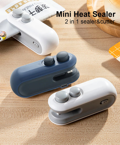 Mini Selladora Térmica Portátil para Bolsas Plásticas Alimentos (Clip Sellador Manual Embalaje)