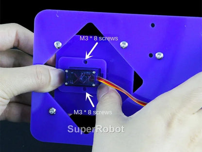 Kit Garra Brazo Robot Manipulador Mecánico Acrílico 4-DOF (Desarmado, para SG90/MG90S) Arduino STEAM