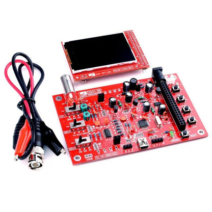 Kit Osciloscopio Digital DIY DSO138 (Código Abierto) con Sonda Cocodrilo y Case Acrílico + Generador XR2206