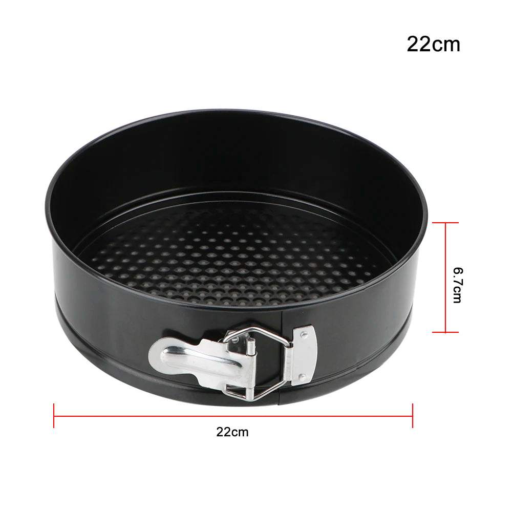 Molde Redondo Antiadherente Metal para Torta/Pastel con Fondo Removible Accesorio Cocina Repostería