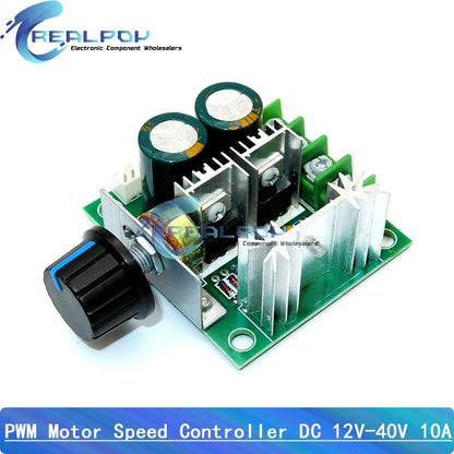 Controlador Velocidad Motor PWM DC 12-40V 10A Switch Regulador Voltaje Dimmer