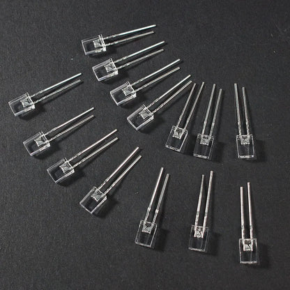Diodos LED Cuadrados 2x5x7mm 5 Colores (Blanco/Amarillo/Rojo/Verde/Azul) Kit Electrónico DIY (100 Unidades)