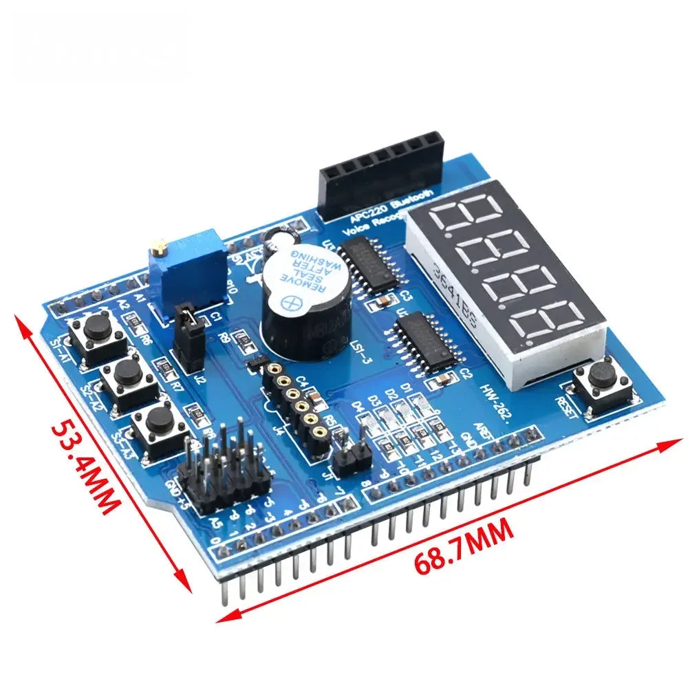 Kit Placa Expansión Todo-en-Uno para Arduino UNO R3/Mega2560 (Control Servo, Shield Bluetooth, Módulos Educacionales)