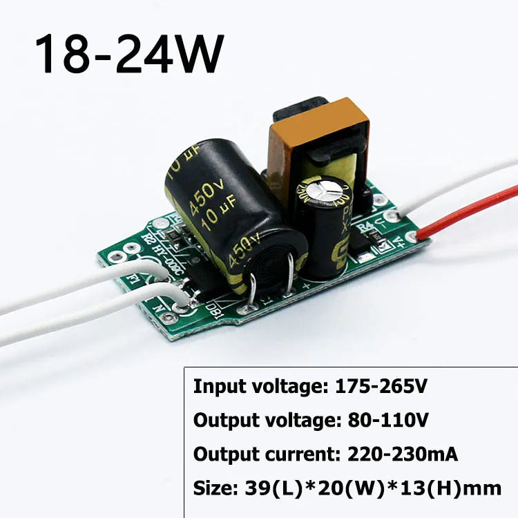Driver LED No Aislado 220mA/230mA (18W/24W/32W/40W) Fuente AC80-180V Transformador Iluminación SMD Bulbo