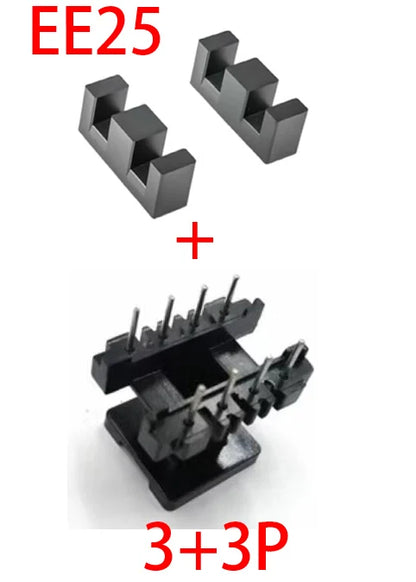 Núcleo Ferrita EE25/EE28/EE30 PC40 con Bobina Vertical (6 a 12 Pines)