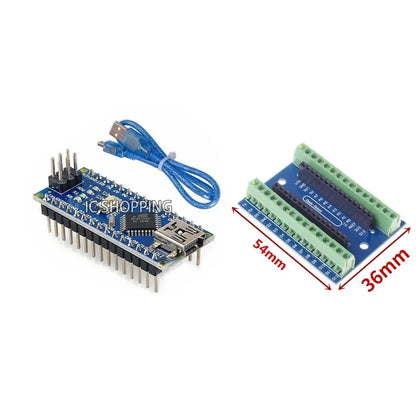 Placa Microcontrolador Mini Nano V3.0 (ATmega328P/168P, 16MHz, CH340) para Arduino