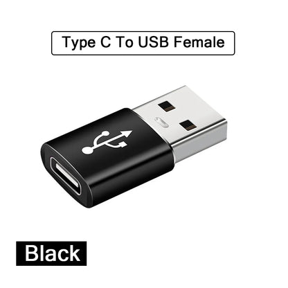 Adaptador Convertidor OTG USB 3.0 Macho a Tipo C Hembra para Cargador/PC/MacBook/Auto/USB iPad (2 Unidades)