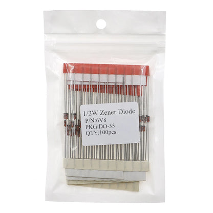 Diodo Zener (0.5W / 1/2W, 2V-39V, DO-35) - Unidad (Especificar Valor)
