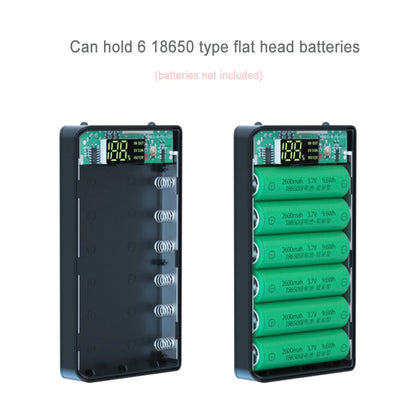 Caja Power Bank DIY Desmontable QC 3.0 (6x18650) Doble USB + PD (Soporte Batería 18650)