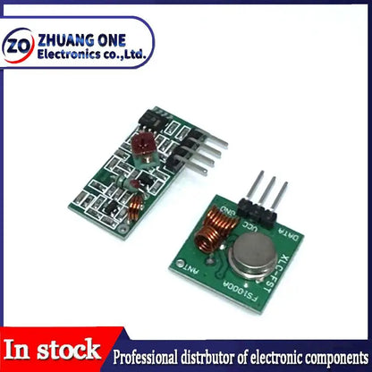 Kit Transmisor y Receptor RF Inalámbrico (433MHz / 315MHz, 5V DC) para Arduino/Raspberry Pi/ARM/MCU DIY