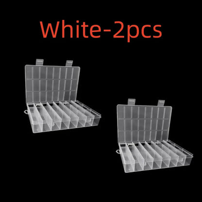 Caja Almacenamiento Plástico Compartimentos (24 Rejillas) Organizador Joyería/Pendientes/Cuentas/Tornillos Contenedor Hogar