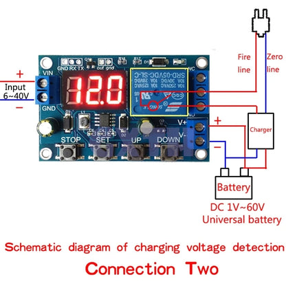 Switch Control Carga/Descarga Batería DC 6-40V Protección Sobre/Bajo Voltaje Corte Automático