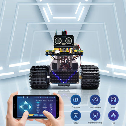 Kit Robot Tanque Inteligente Keyestudio Mini V3.0 (Actualizado) DIY STEM Programable compatible Arduino/Mixly