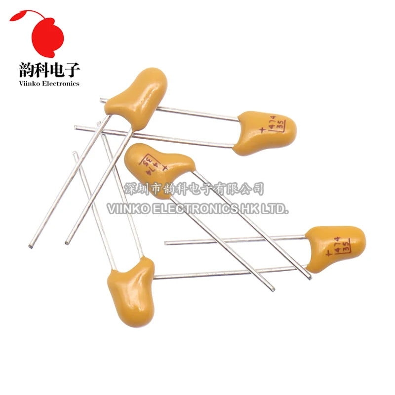 Capacitor Tantalio DIP (10V-50V, 0.1uF-220uF) (Pack 5 Unidades)