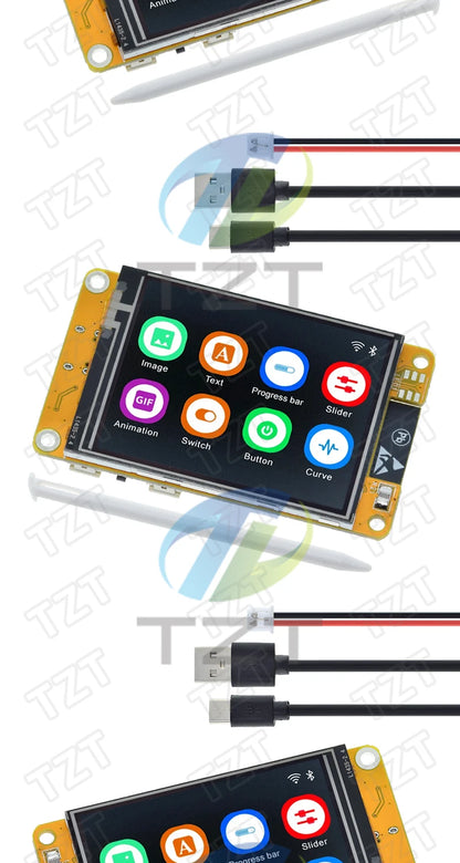 Placa Desarrollo DIYTZT ESP32 LVGL (WROOM) con Pantalla Táctil LCD TFT 2.4" (240x320) WiFi y Bluetooth