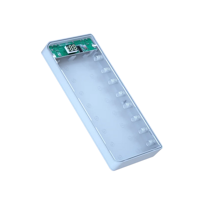 Caja Power Bank Shell DIY 5V (Doble USB/Micro USB/Tipo C) Soporte Baterías 18650 (Carcasa Desmontable, Sin Batería)