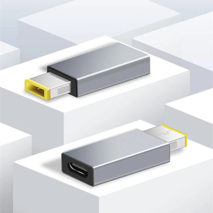 Adaptador Convertidor USB-C Hembra PD a Plug Cuadrado (Slim Tip) para Laptop Lenovo