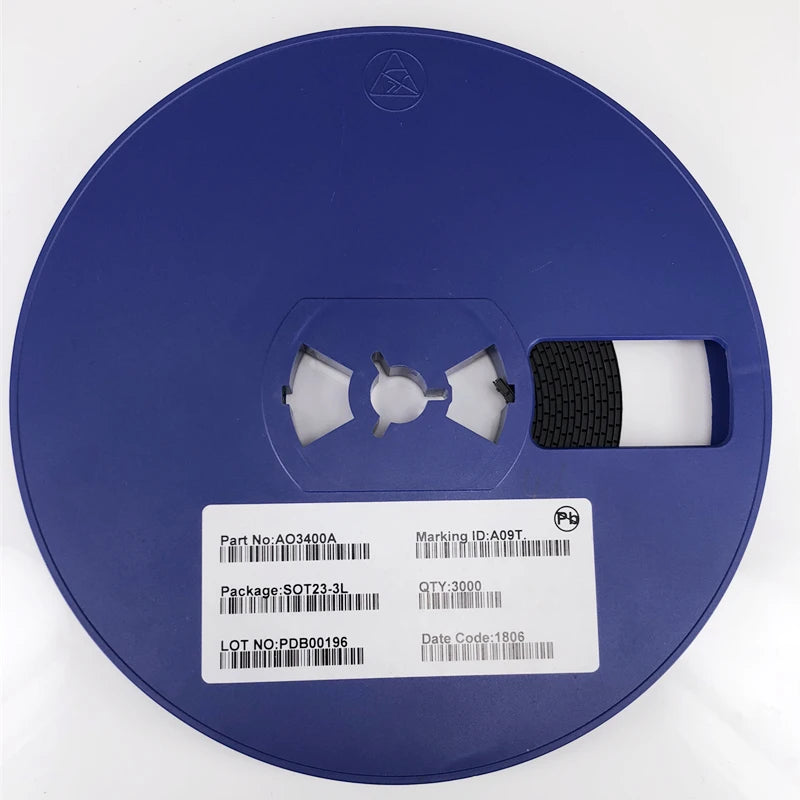 MOSFET Canal-N AO3400A (A09T) SMD SOT-23 30V 5.8A - Lote 100 Piezas