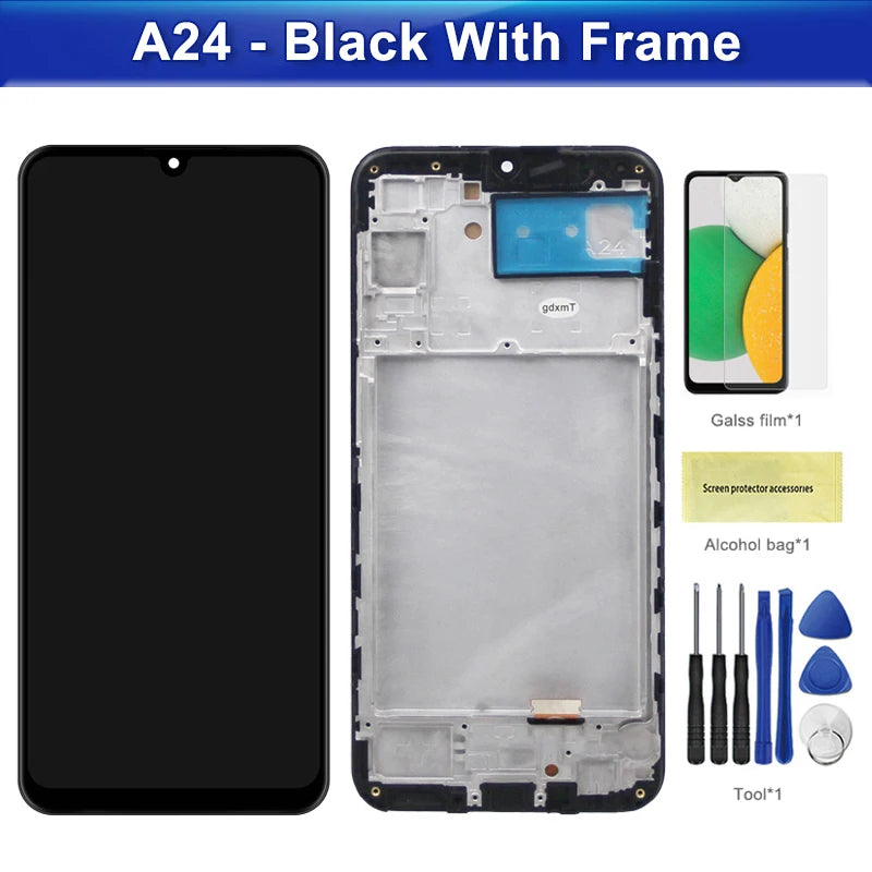 Pantalla TFT A24 4G para Samsung Galaxy A24 4G A245F A245F/DS pantalla Lcd pantalla táctil Digital con reemplazo de marco