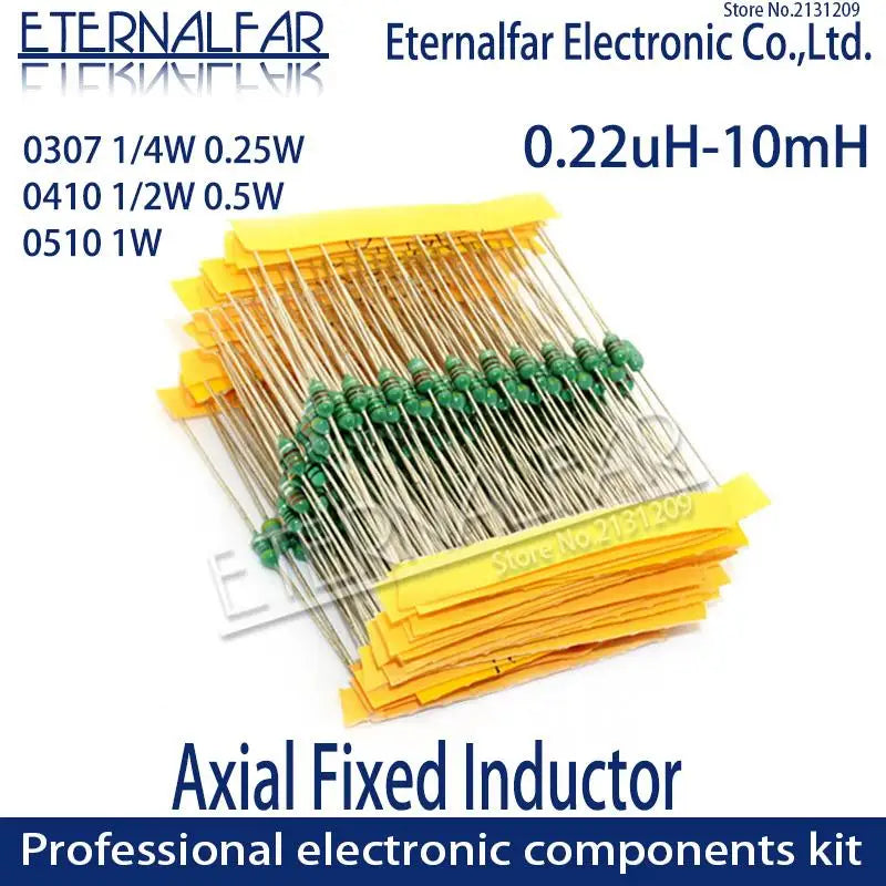Inductor Axial Fijo Código Colores 0510 1W 47uH / 470uH - Lote 10/50 Piezas