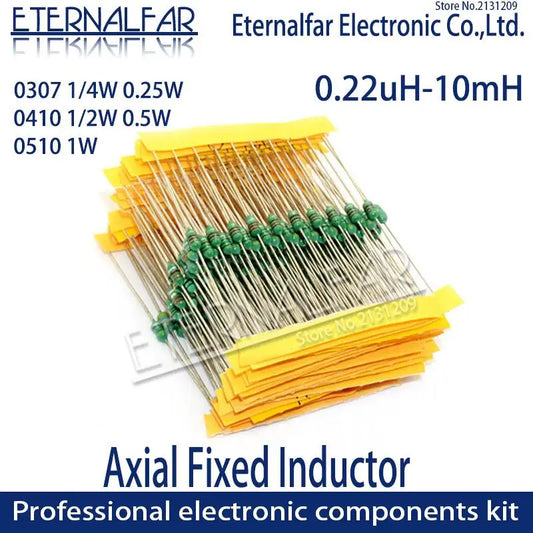 Inductor Axial Fijo Código Colores 0510 1W 47uH / 470uH - Lote 10/50 Piezas