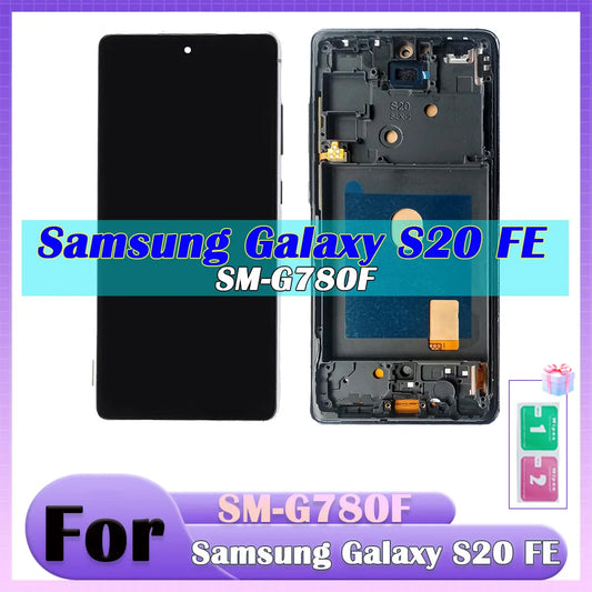 Pantalla S20 FE para Samsung S20 FE lcd SM-G781 G781U G781B pantalla LCD con marco de pantalla táctil reemplazo del ensamblaje del digitalizador