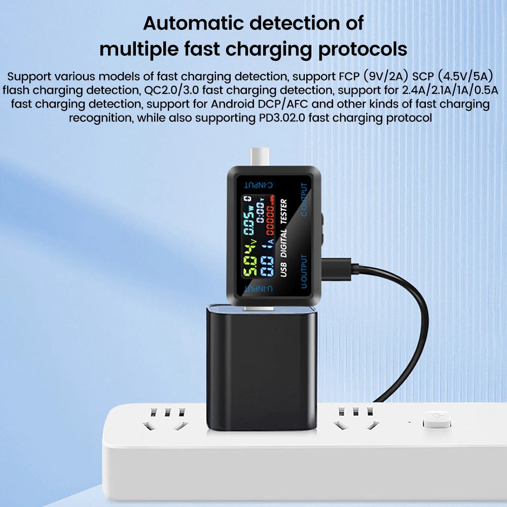 Tester USB Medidor Voltaje/Corriente/Capacidad Batería (Voltímetro Doctor Cargador Power Bank)
