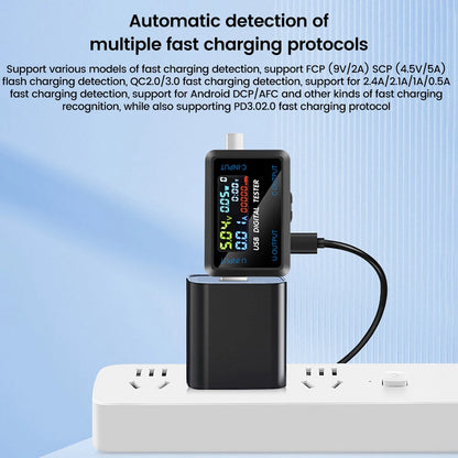 Tester USB Medidor Voltaje/Corriente/Capacidad Batería (Voltímetro Doctor Cargador Power Bank)