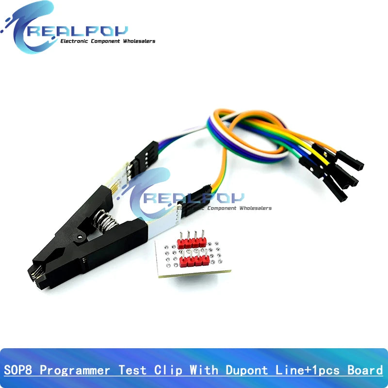 Kit Programador USB CH341A/CH341B 24/25 Series EEPROM Flash BIOS + Clip Test SOP8/SOP16/SOIC8/SOIC16 Clamp