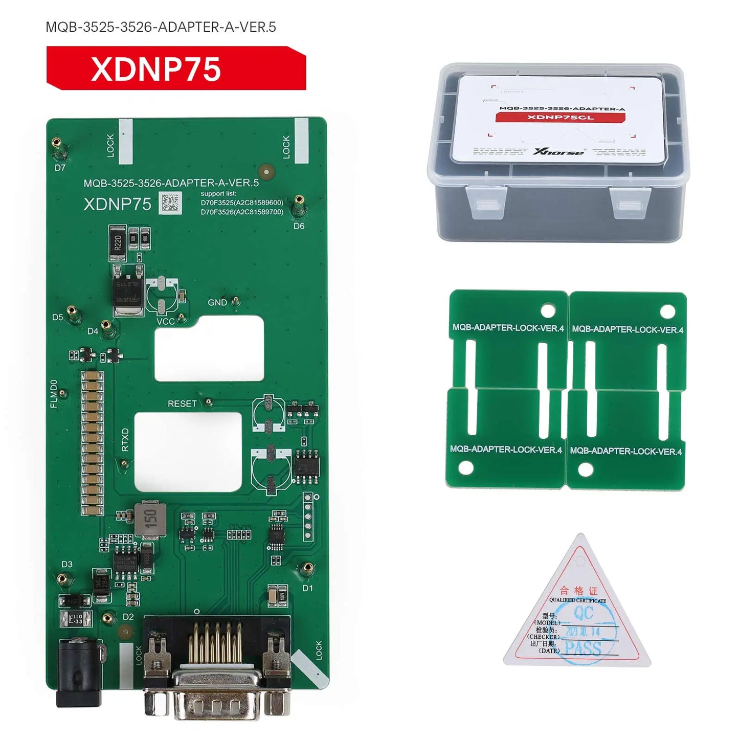 Set Adaptadores Xhorse MQB48 (Sin Desmontaje/Soldadura) para VVDI Prog / Key Tool Plus Pad (13 Pzs)