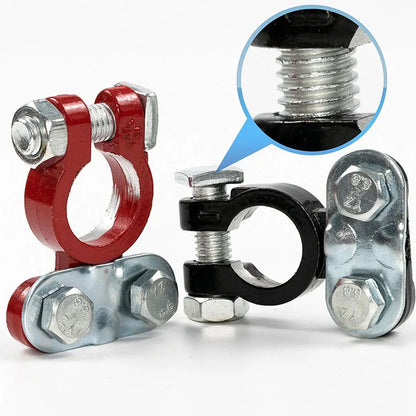 Conectores Terminal Batería Auto Liberación Rápida 12V/24V Positivo/Negativo Extremos Cable para Tipo SAE/JIS (2 Piezas)