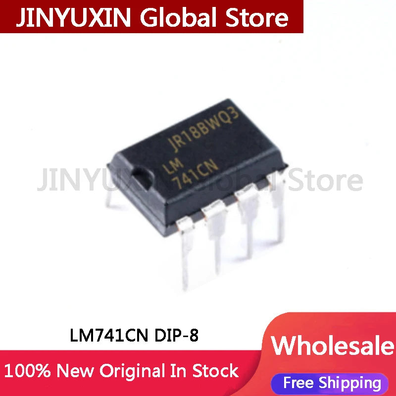 Lote 10/100 Pcs Amplificador Operacional LM741CN (LM741) DIP-8 Chip IC
