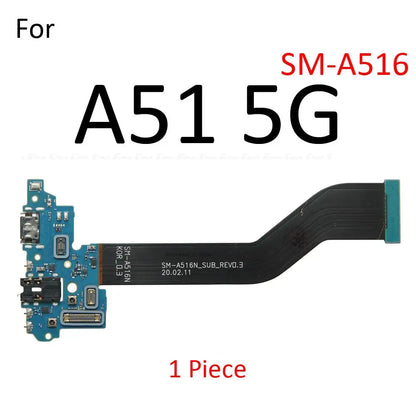Placa Puerto Carga Rápida USB con Micrófono y Flex para Samsung Galaxy M42/M51/A51/A52/A71/A72/A90 4G/5G