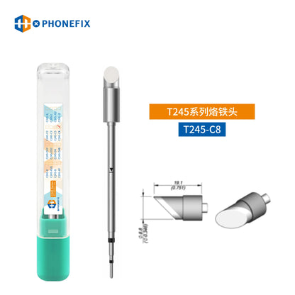 Puntas Cautín Soldador PHONEFIX Serie C245/C470 para Estación JBC / Mango Universal T245/T470 (Reparación PCB/IC)