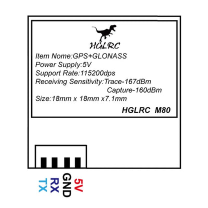 Módulo GPS HGLRC M100-PRO / M100-5883 / M100 MINI / M80 PRO / M80 para Drones RC FPV Racing Quadcopter Freestyle