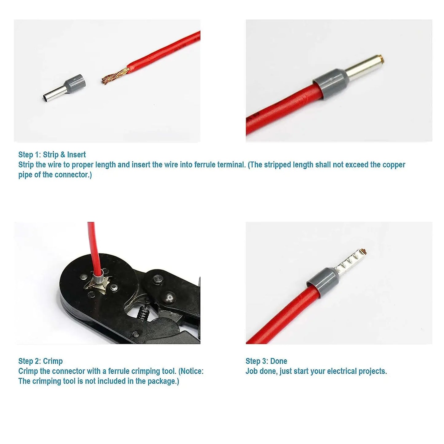 Kit Terminales Tubulares Europeos Conector Cable Crimpado Frío Presión Eléctrica (700 Piezas)