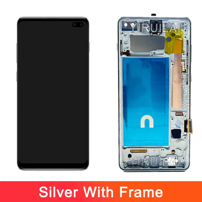 Pantalla LCD de 6,4 pulgadas S10 Plus para Samsung probada S10 + G975F G975U G975W G975 reemplazo del ensamblaje del digitalizador de pantalla táctil