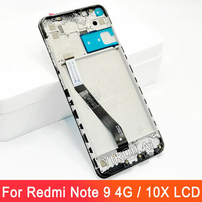 AMOLED Lcd For Xiaomi Redmi Note 9 Display Screen Replacement For Redmi 10X 4G Display M2003J15SG M2003J15SC Screen With Frame