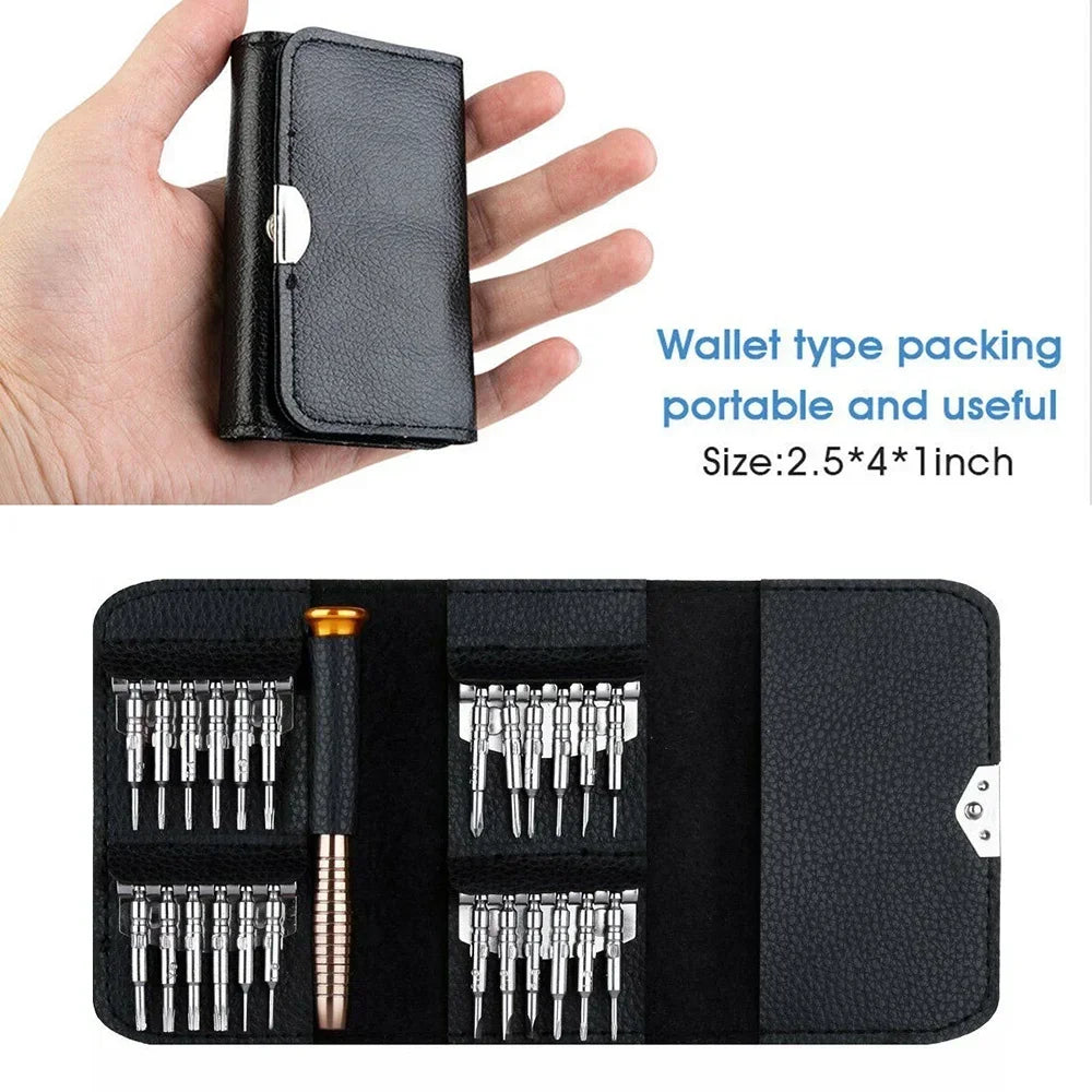 Set Destornilladores Precisión Profesional 152 en 1 / 25 en 1 (Kit Herramientas Laptop/Computadora, Puntas T5/T6 Torx)